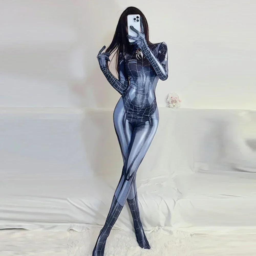 Disfraz de película de superhéroe, traje de Cosplay de Los Vengadores, corsé de Venom Spider Man para mujer y niña, traje de LICRA