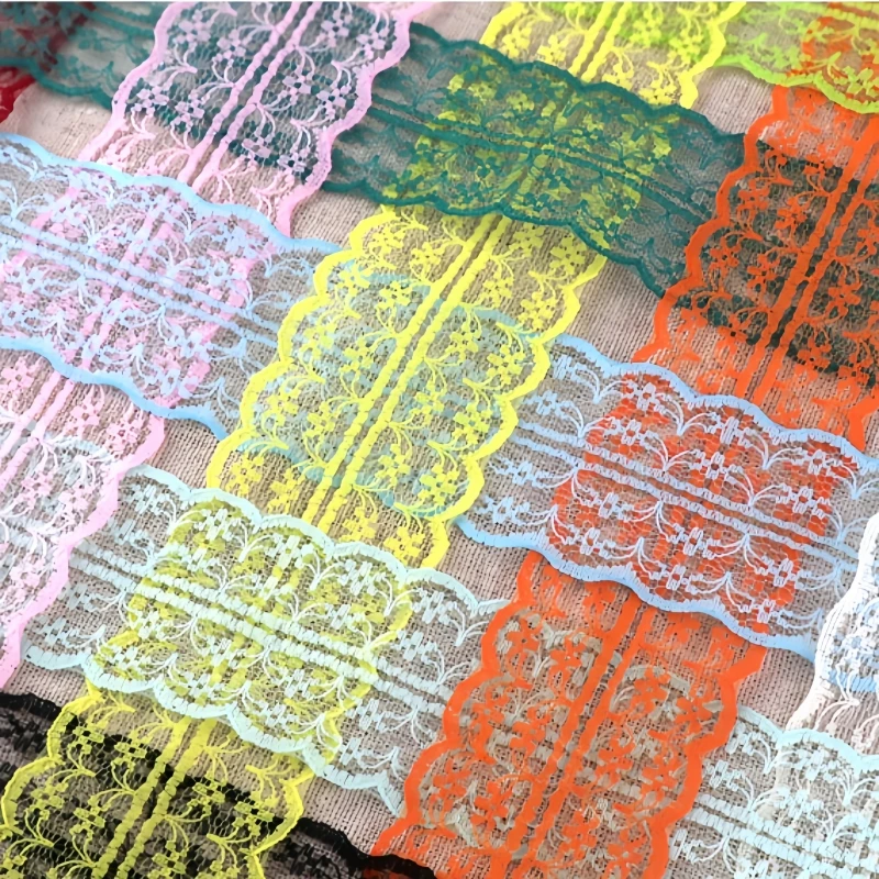 10 m/Rolle 4,5 cm nicht dehnbares Spitzenband, besticktes Netzband für DIY-Bastelarbeiten, Geschenkverpackungen, Nähzubehör, Partydekoration – Detail 5