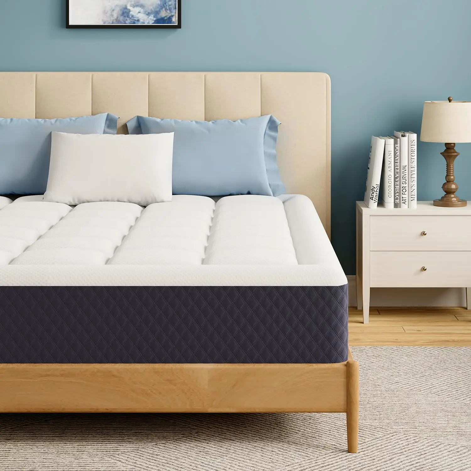 

8-дюймовый матрас King для детей и взрослых, охлаждающий гелевый матрас из пены с эффектом памяти с мягким верхом, дышащий и снимающий давление, CertiPUR