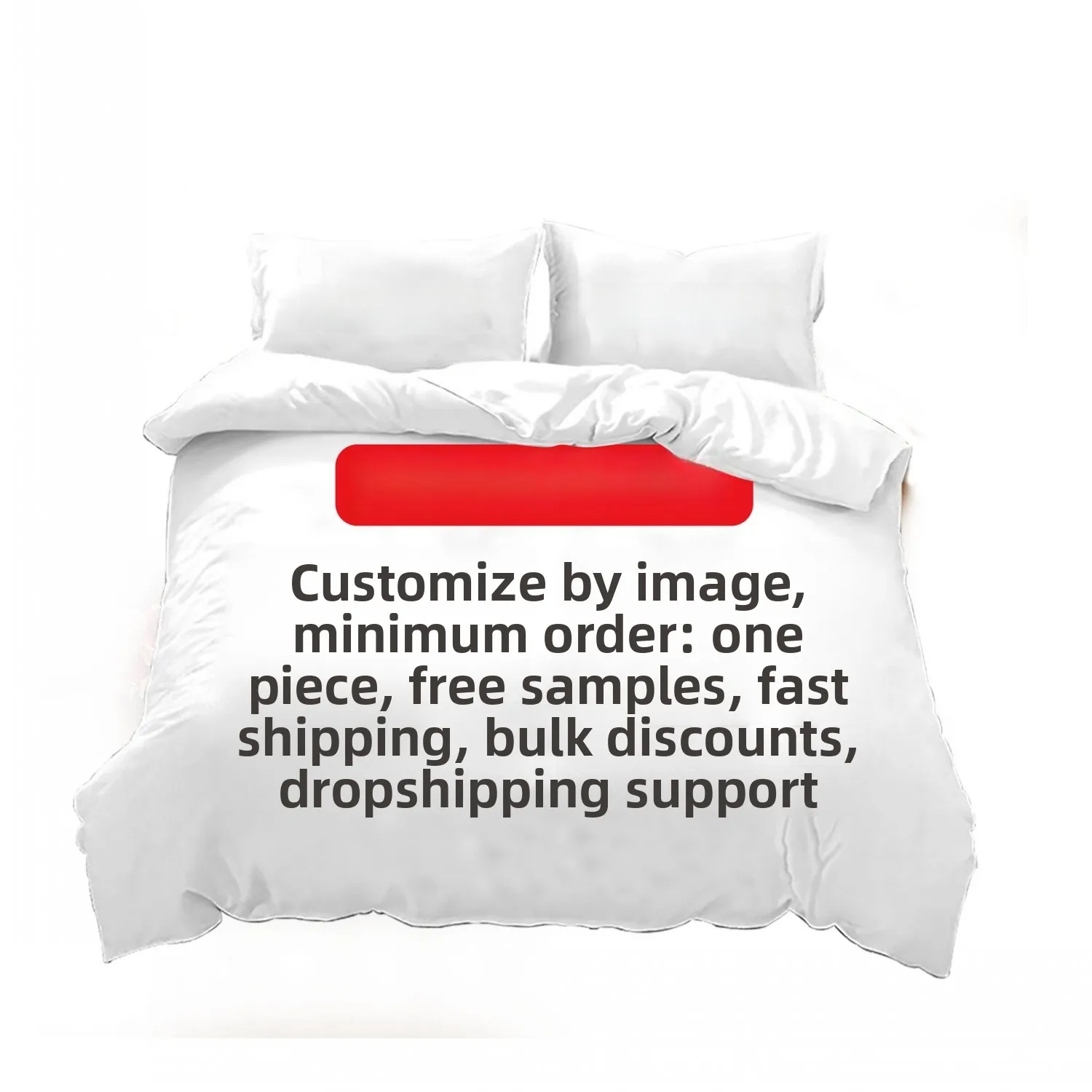 Parure de lit transfrontalière en t-shirt, tissu flottant, impression numérique, housse de couette, ensemble de quatre pièces, doux et confortable pour la maison...