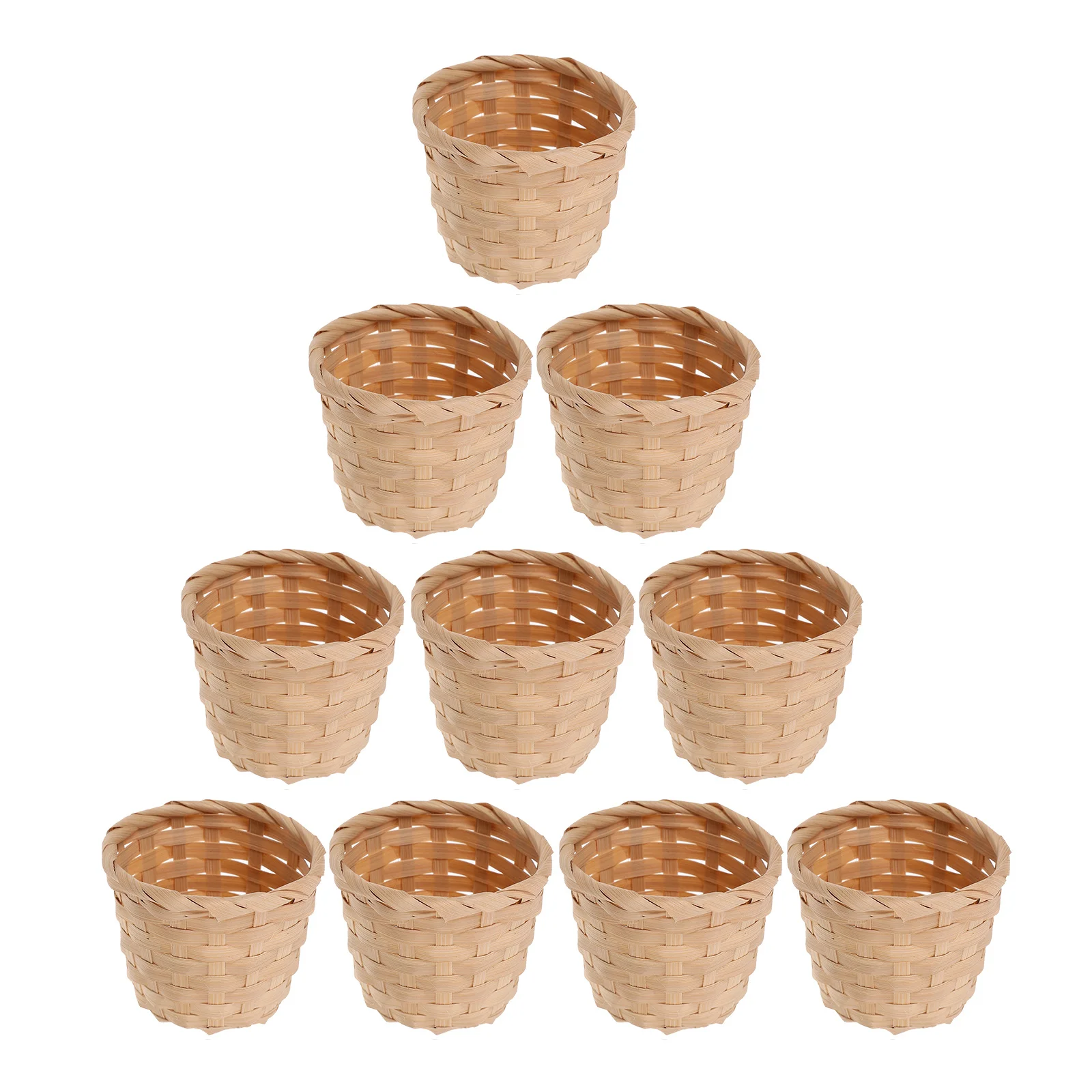 

10Pcs Eco Friendly Woven Baskets Multipurpose Use Home Decor Fruit Storage Box Gift Handmade Basket Storage Basket