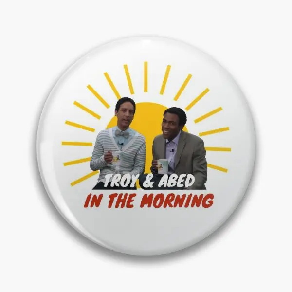 Troy And Abed In The Morning  Soft Button Pin Cute Lapel Pin Creative Decor Metal Badge Women Hat Gift Fashion Cartoon Brooch