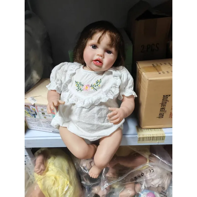 ตุ๊กตา Lottie ขนาด 60 ซม. เหมือนจริง รีบอร์น เด็กวัยหัดเดิน ตัวผ้าเนื้อนุ่ม ซิลิโคน น่ากอด ตุ๊กตาเด็กผู้หญิง ผมเสียบมือ