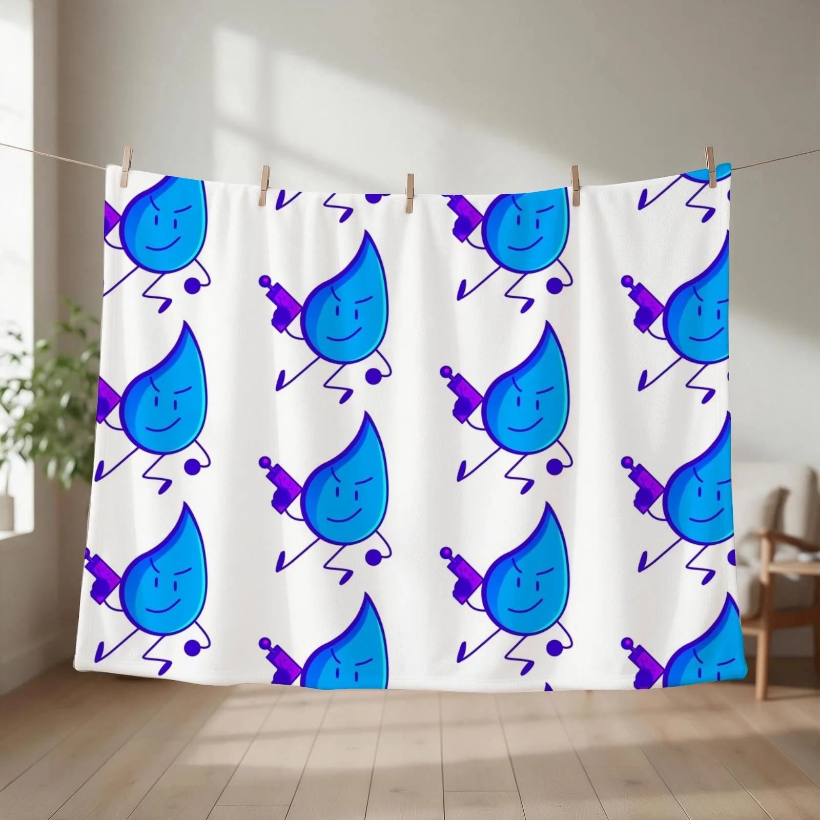 TPOT Battle for dream island Teardrop with a gun!!! Throw Blanket couch cozy soft plush fuzzy picnic outdoor blanket