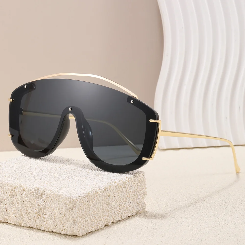 

Y2K Women Sunglasses Fashion Gradient Leopard Pattern Sunglasses Metal Frame Men's Sunglasses Outdoor Sports Punk Pilot Glasses