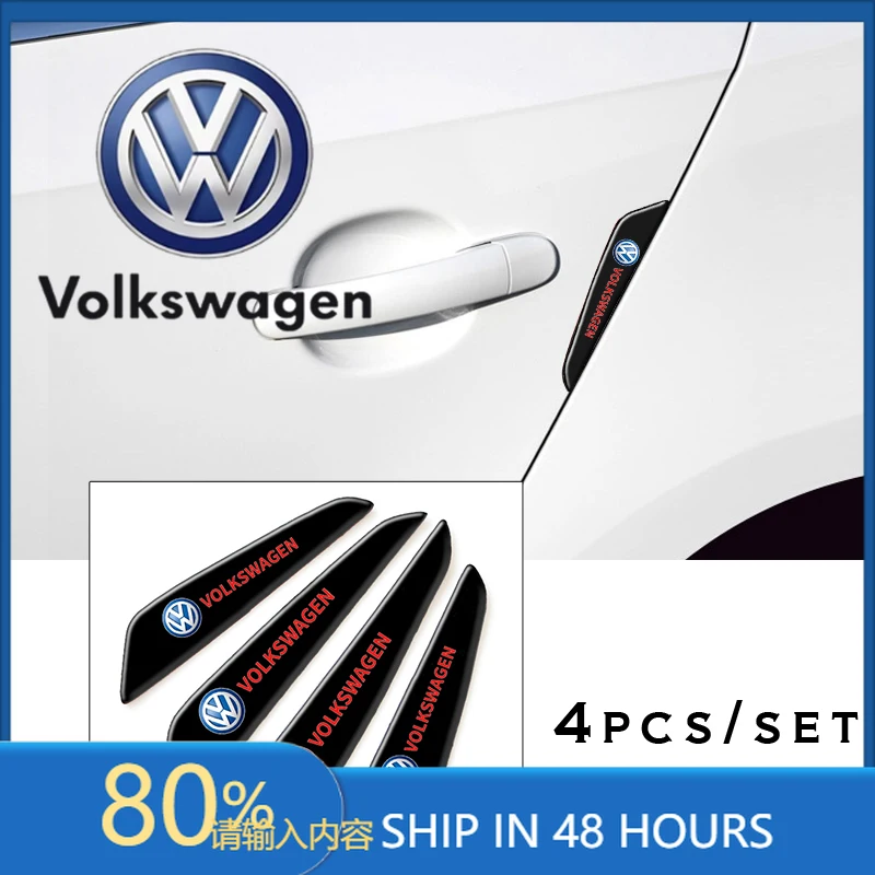 

Горячие солнцезащитные козырьки, 4 шт., защита края двери автомобиля, декоративная полоса, защитная полоса от столкновений для Volkswagen TIGUAN VW Polo BEETLE