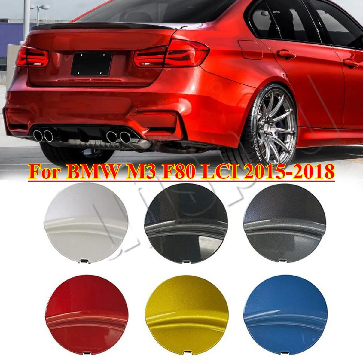 

Rear Bumper Tow Hook Hole Eye Cover Cap For BMW M3 F80 LCI 2015-2018 51128061605
