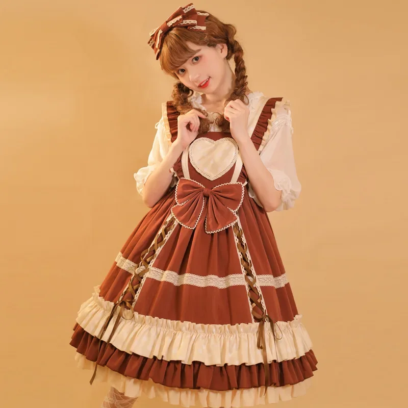 Milk Coffee ~ Sweet Polka Dotted Lolita Casual Dress by Yomi