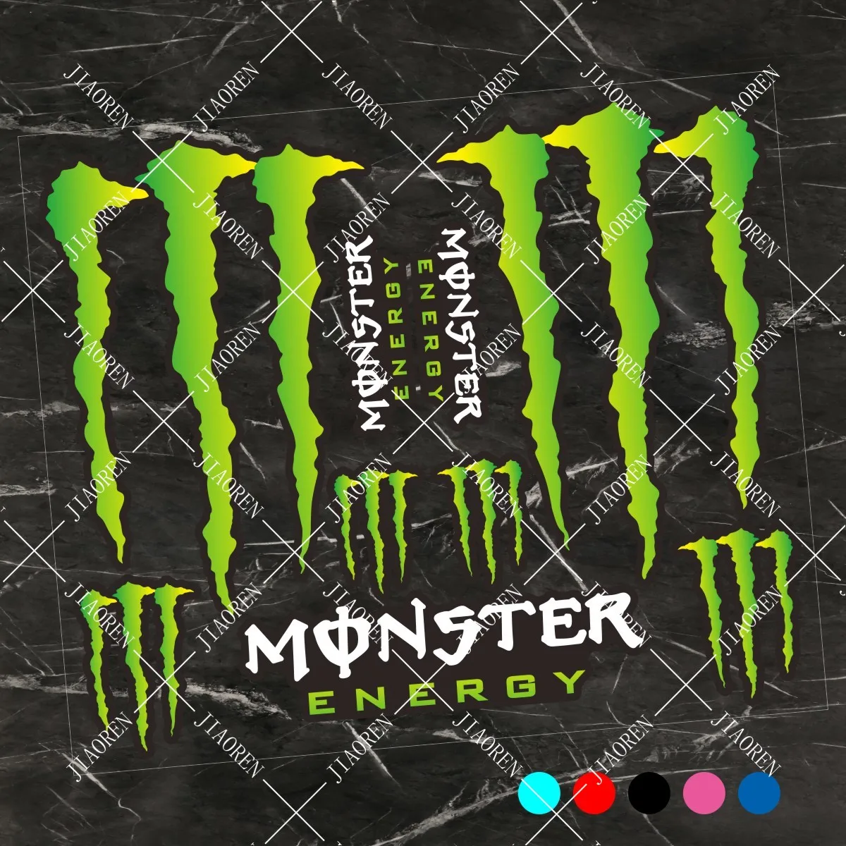 Halloween Monster Energy Adesivos Kit de decalque de capacete emblema de tanque de motocicleta