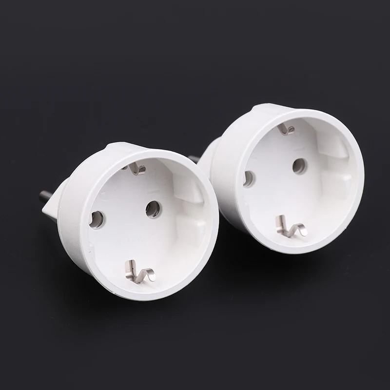 New 1pc Embedded Adapter Converter Plug EU DE Germany Socket 3 Pin  Plugs Adaptor  Plugs Turn To French Plugs