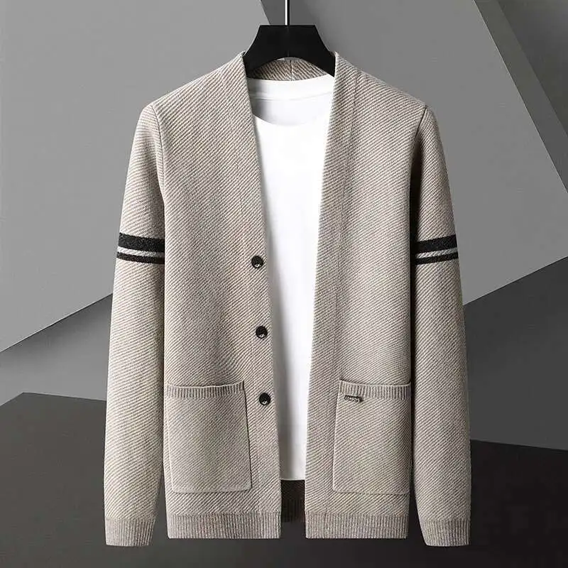 

Fall Winter Brand Fashion Pocket Cardigan Sweater Cardigan Men Designer Coat Men 2024 Button Design Knitted Cardigan Jacket Men