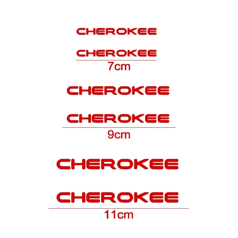 6Pcs/set PET Vinyl Film Decals Car Brake Caliper Sticker Decoration for CHEROKEE Glue Emblem Accessories Car Styling