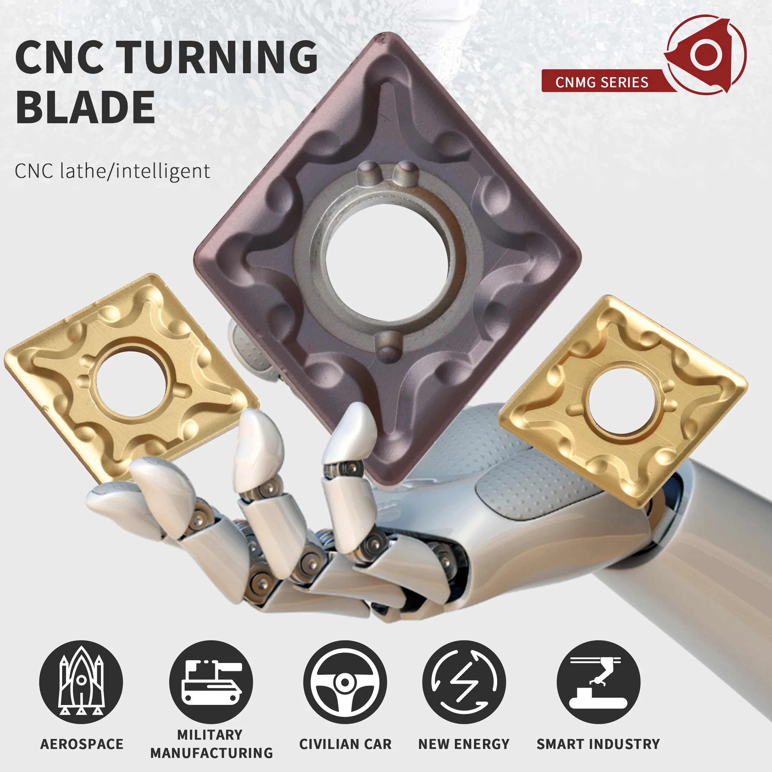 CNMG120404 CNMG120408-MA UE6020 US735 VP15TF CNC Lathe Machining Cut Turning Tools Carbide Insert Durable Good Processing Effect