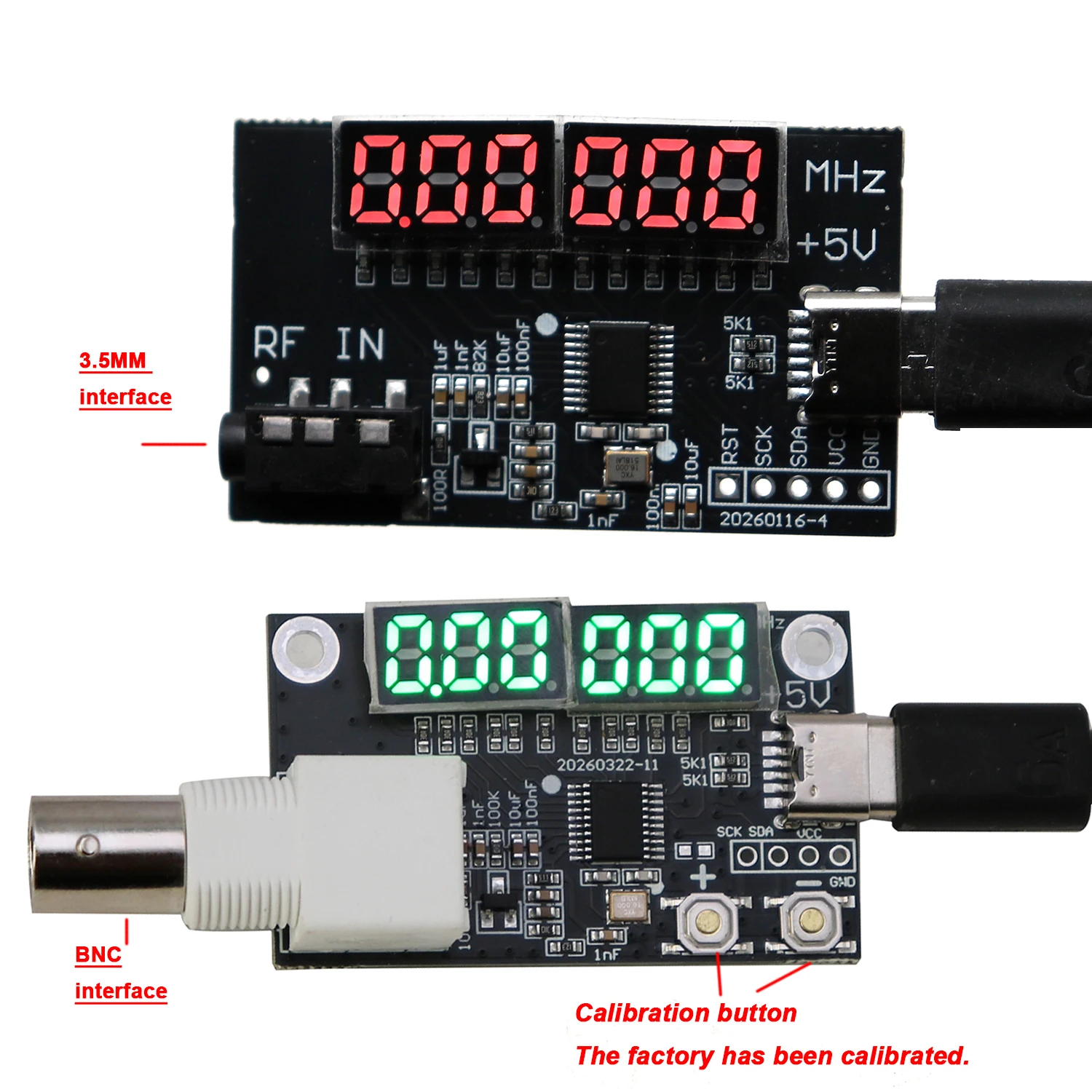 1KHZ-200MHz 6-Digit LED Frequency Counter, RF Signal Tester Frequency Meter Measurement Ham Radio Short Wave Medium Wave FM SW