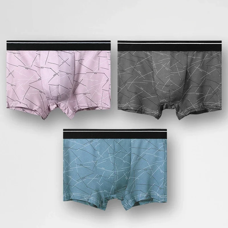 2 buah pakaian dalam pria. Celana boxer katun pria. Mereka berbentuk tipis untuk musim panas. Celana dalam ini cocok untuk olahraga pria