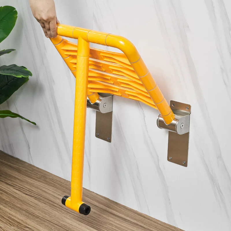 الحديث حمام من الفولاذ المقاوم للصدأ كرسي بلا ظهر قابل للطي عدم الانزلاق النايلون ABS دش كرسي مقعد المرحاض لكبار السن المعوقين دش دش