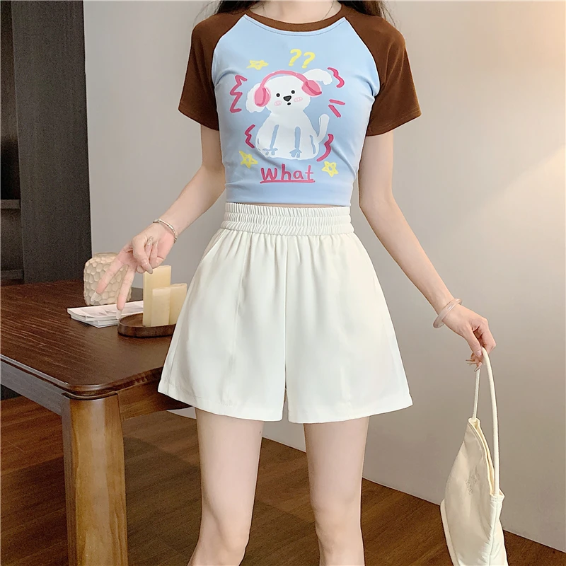 2026 Women's Suit Shorts Casual A-Line Loose Slimming Wide Leg Pants Small Design Sensation Fashionable Office