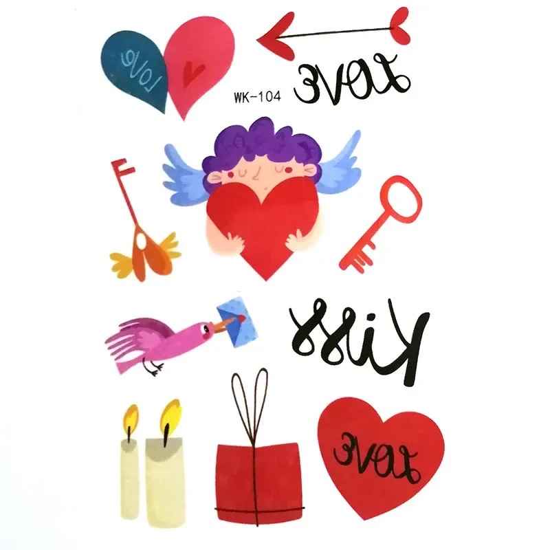 10Pcs/lot Cute Stickers Cartoon Kids Temporary Tattoo Sticker Body Sticker Tattoos