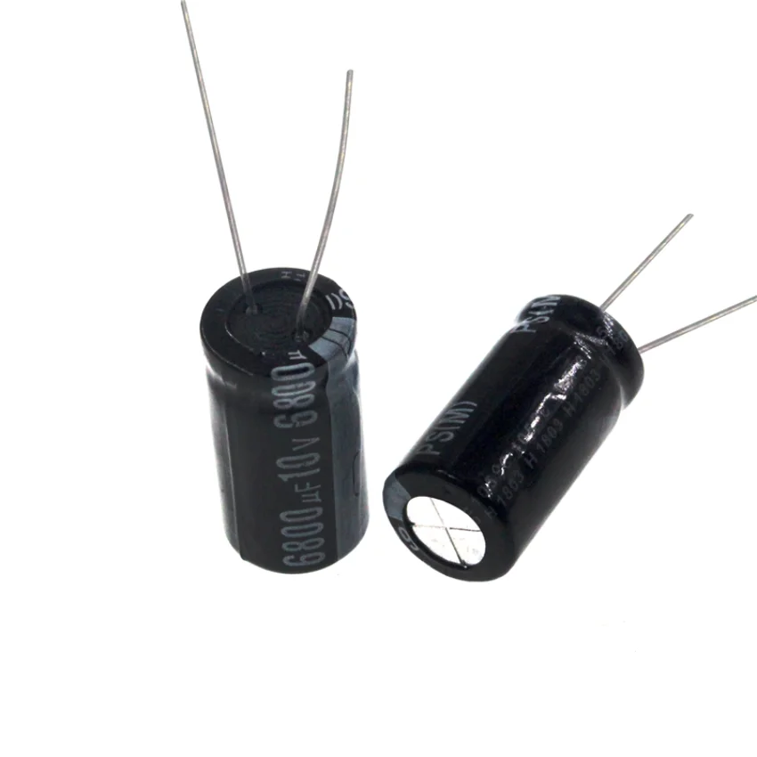 5pcs 6800uF 10V 6800MFD 10Volt 13*25mm Aluminum Electrolytic Capacitor Radial 6800mf10v 6800uf10v 10v6800mf 10v6800uf