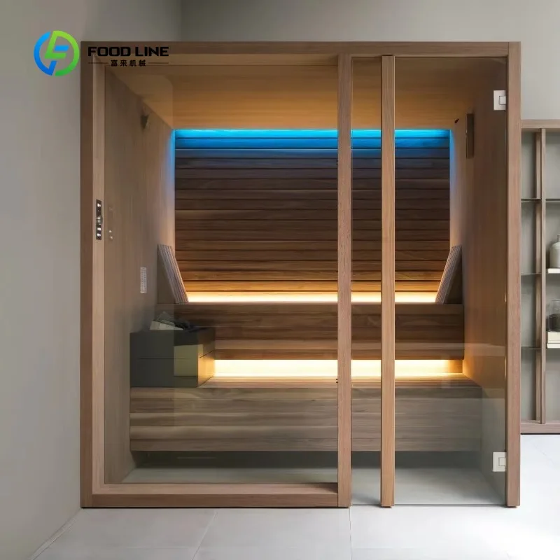 Customized Luxury Modern Electric Indoor Traditional Steam Sauna 2 Person Solid Wood Apartment & Villa Sauna Room