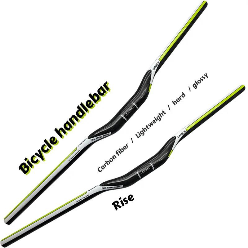 

Mountain Bike Handlebar 31.8 mm, Bike Swallow Handlebar 18mm 600-780 mm Carbon Fiber Mountain Bike Handlebar Accessories