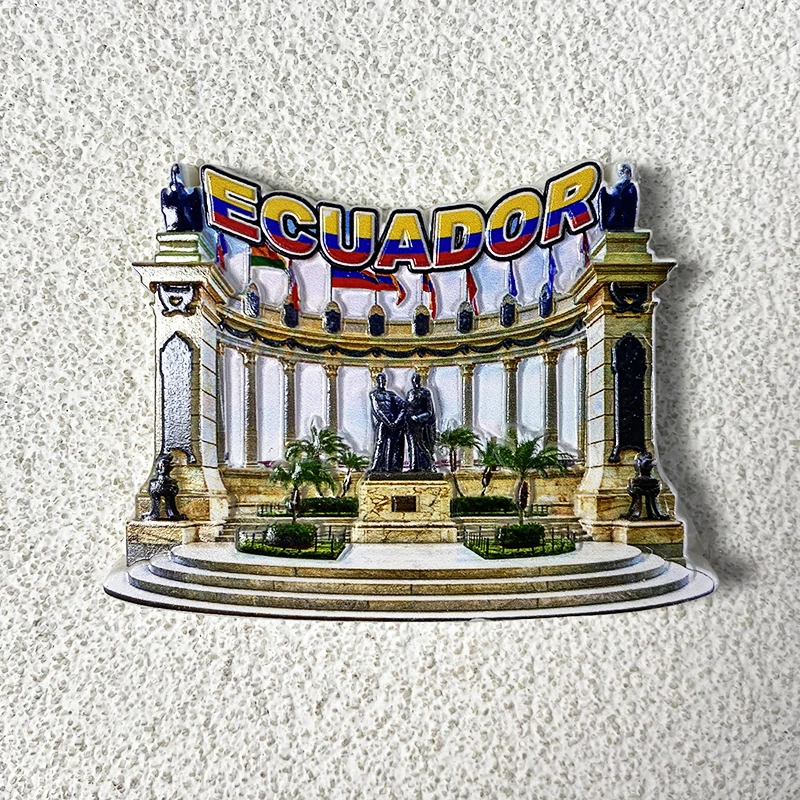 Ecuador Travel Souvenirs Home Improvement Items Collection Arts and Crafts Gifts Creative statue 3D stereo refrigerator magnet