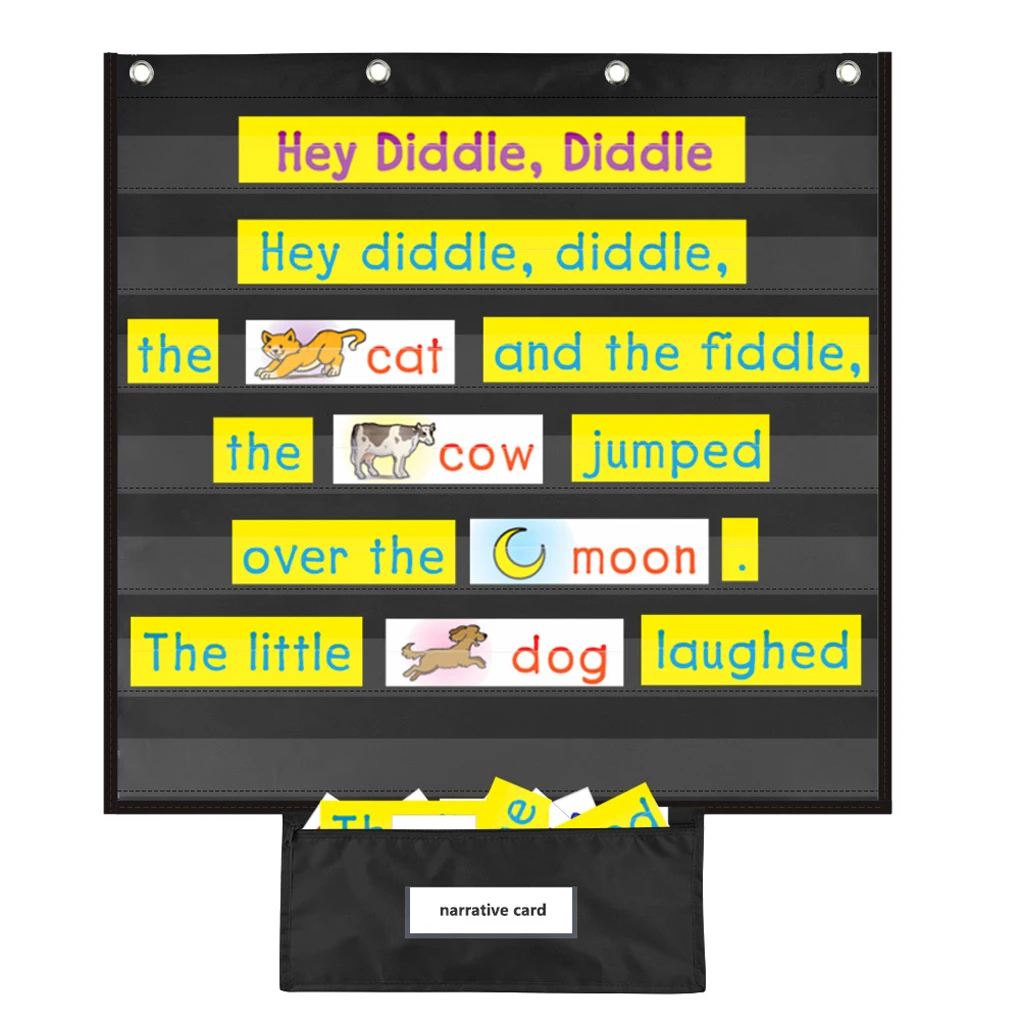 مخطط جيب قياسي كبير لمستلزمات التدريس في الفصل الدراسي والمدرسة المنزلية، مخطط جيب متين للفصل الدراسي لجدار المفردات