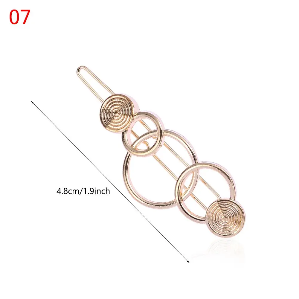 Fashion Bobby Pins Barrettes Ponytail Hairpins Metal Hairclips Knot Hair Clip Star Heart Hair Pins Geometric Hairpins