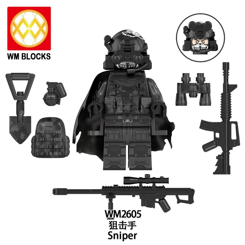 

WM6169 Special Forces Kids Building Block Figure Toy Bag Educational Playset for Children