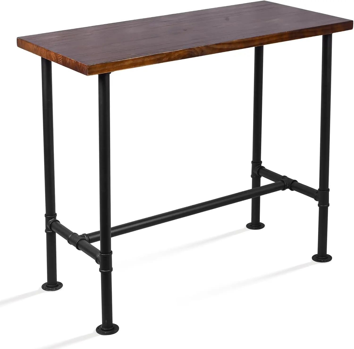 

Industrial Pipe Dining Table, Modern Wood and Metal Rectangular Desk, Brown, 47.3' × 23.6'