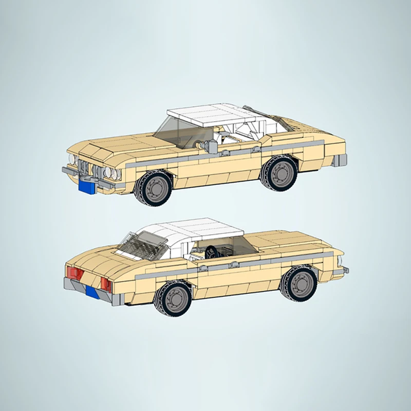 376pcs MOC Oldsmobile Delta Evil Dead Racing Series Model Building Blocks DIY Art Set Mega Mini Large Iconic Skill Fan Toy Gift