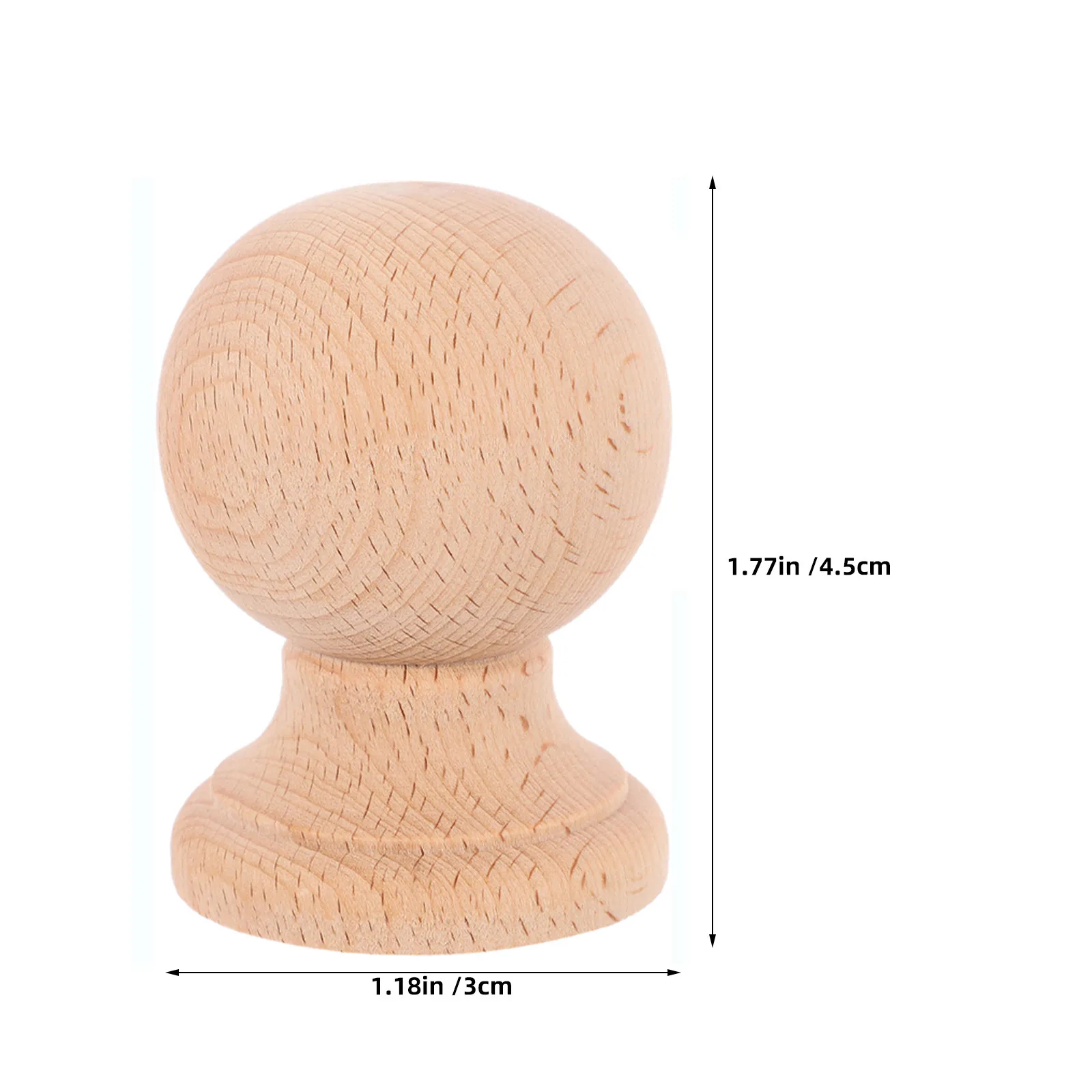 Unfinished Wood Finial for Furniture DIY Roman Column Baluster Head Staircase Rail Projects Vintage Decorative Wood Spindles