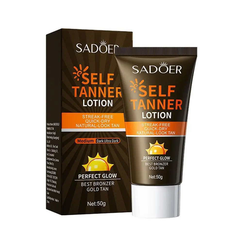 50G Zelfbruinende Lotion Zelfbruiner Zelfbruiner Lotion Nepbruin Sunless Leerlooier Voor Gezicht En Lichaam Blokkeert Geen Poriën Q8o6