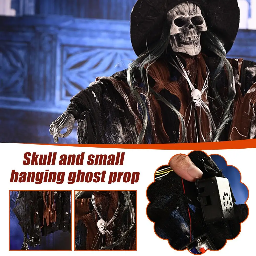 

Hanging Animated Talking Witch with Light-up Eyes for Halloween Party Prop Décor Halloween Outdoor Yard Decor V8B8