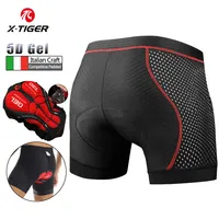 X-TIGER Men's Cycling Underwear Shorts 5D Padded Bike Bicycle MTB Liner Shorts with Anti-Slip Leg Grips Shock Absorbing Briefs