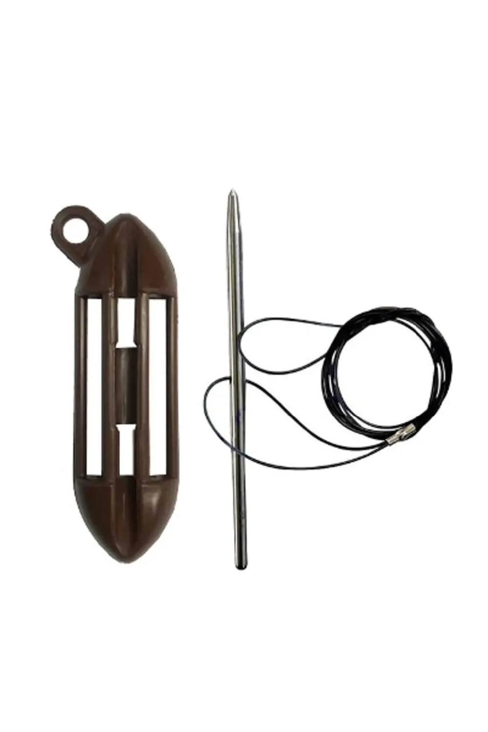 Labrax-Kit de soporte para peces de pesca submarina, eje monoflamente junto con soporte de plástico inoxidable cromado