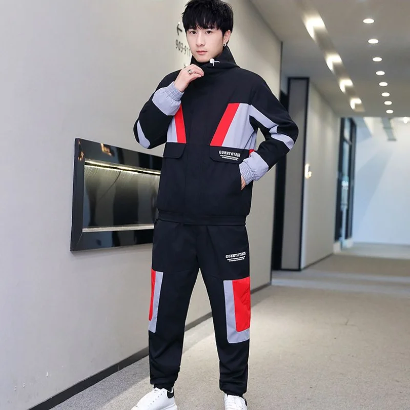 High Quality Winter Coat Plus Fleece Heavy Jacket Men\'s Coat Sports Suit Two Sets of Clothes Spring and Autumn Casual Fashion Su