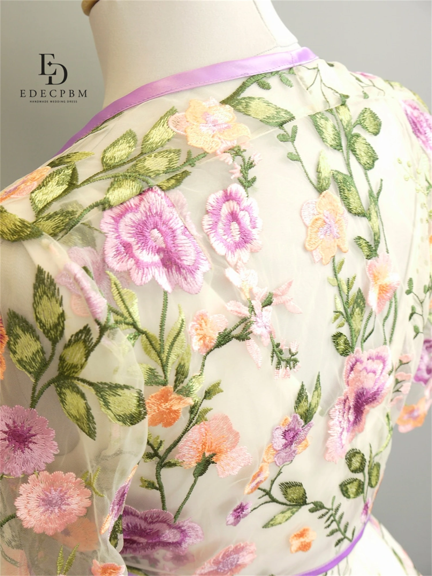 EDECPBM Aangepaste avondjurk Civiele trouwjurk Witte bloemenrok Feestjurk voor bruiloft Baljurk Grote maat jurken