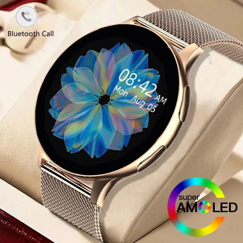 

2024 Smart Watch Round Women Waterproof Smartwatch Men Fitness Tracker Ladies Watches Blood Pressure Monitor for Android IOS