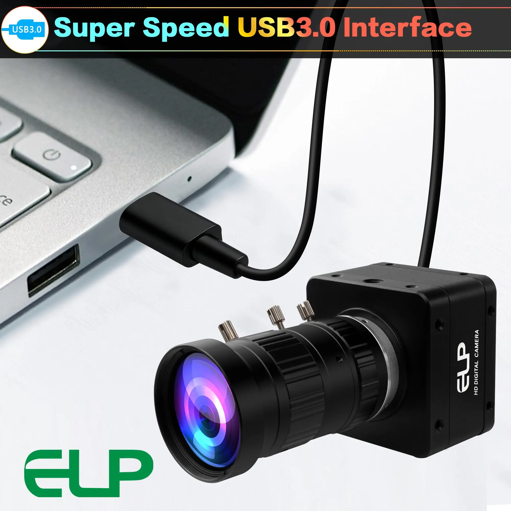 ELP 20MP USB 3.0 Camera Ultra HD 3840P Manual 10X Zoom Webcam