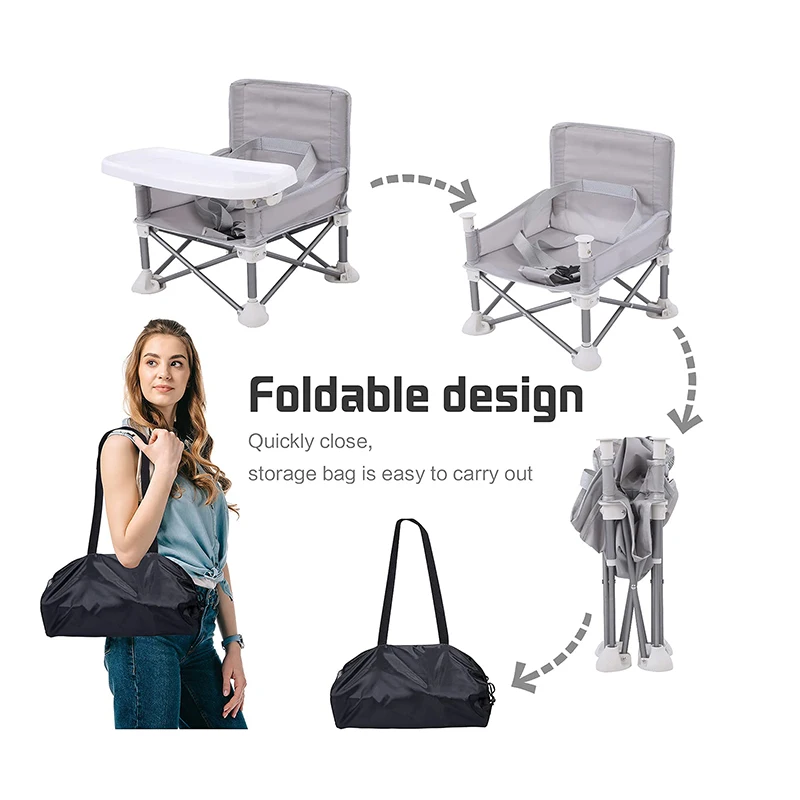 Baby Booster Seat Dining Chair Portable Travel Folding Kids With Feeding Chair Outdoor Beach Seat Baby Furniture Supplies