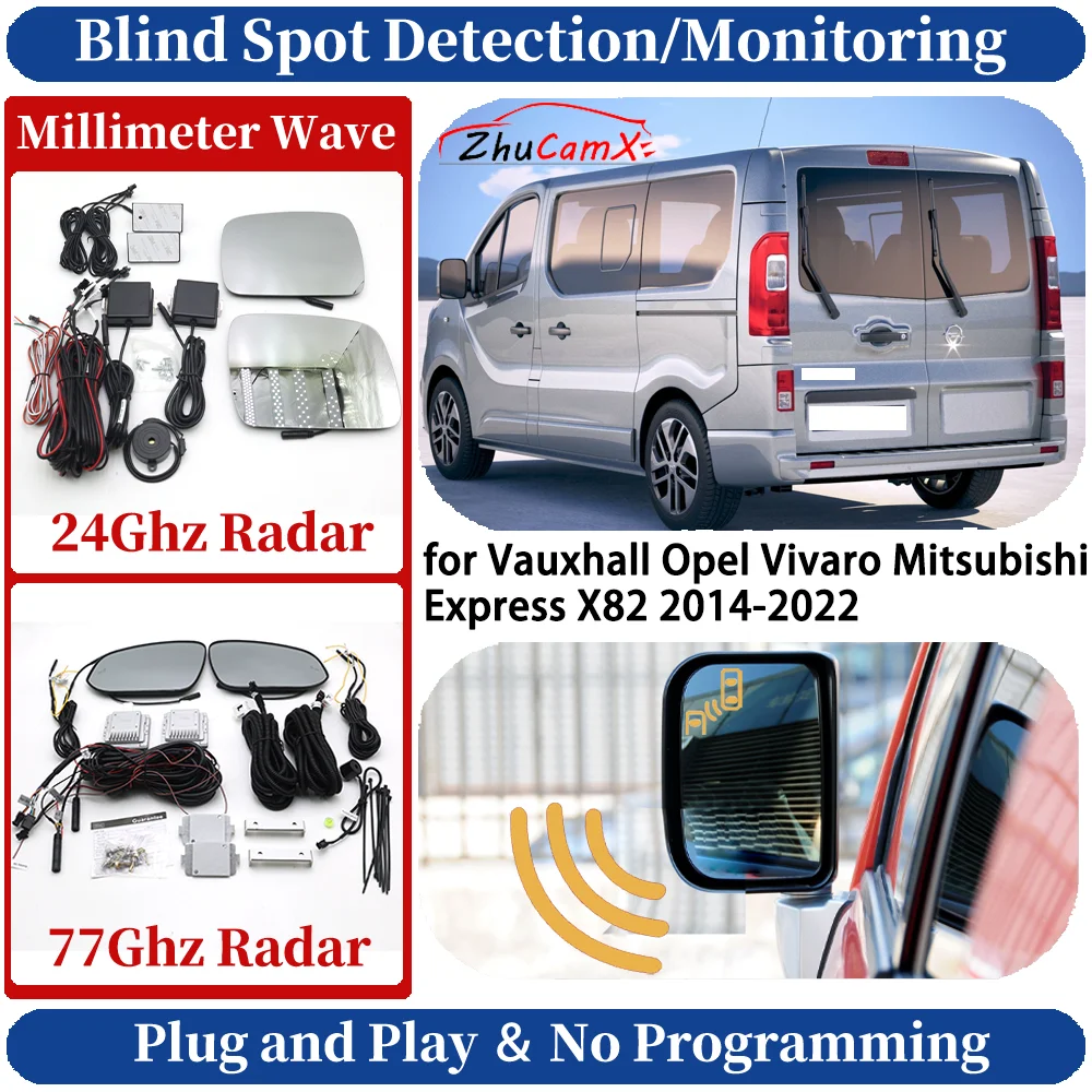 Blind Spot Monitoring/Detection System for Vauxhall Opel Vivaro Mitsubishi Express X82 2014-2022 Safe Side Lane Change Assist