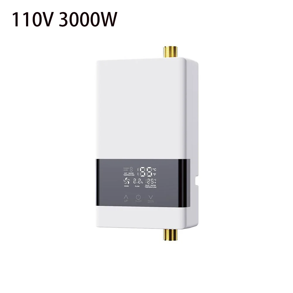 

Электрический водонагреватель для ванной комнаты, 4000 Вт/6000 Вт, белый, 1 комплект, 110 В/220 В, 26.5x13.3x6.5 см