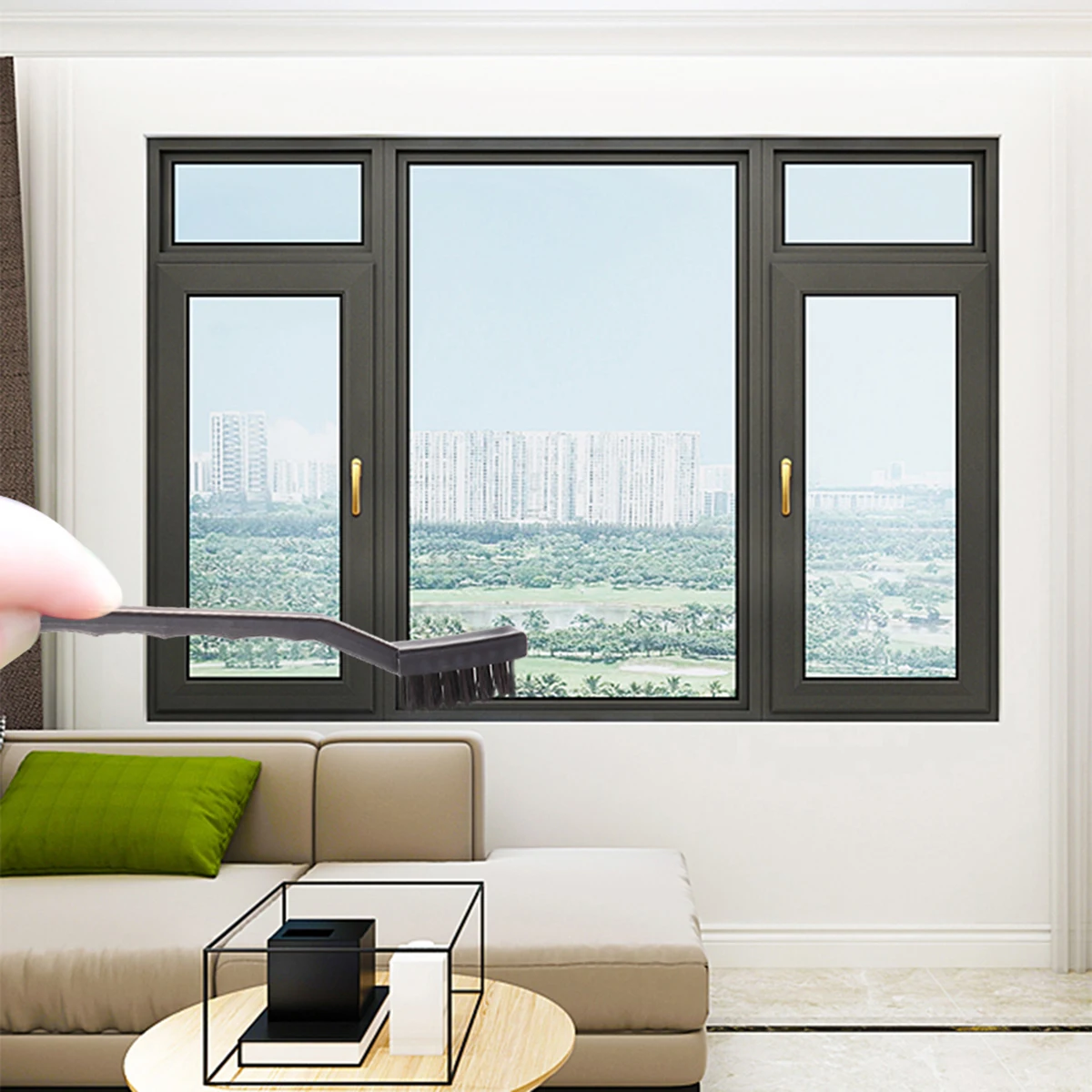 

5pcs Anti Cleaning Tool for Cleaning Brush 3 Row Anti Static Brush PCB Board 3 Rows Bristles Nonslip Handle Home Daily Use