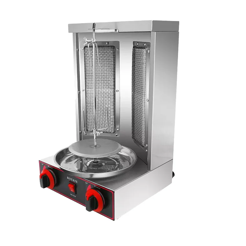 Gas Turkey Kebab Electric Automatic Rotating Commercial Middle Eastern Grill Barbecue Rice Mixing Machine Gas