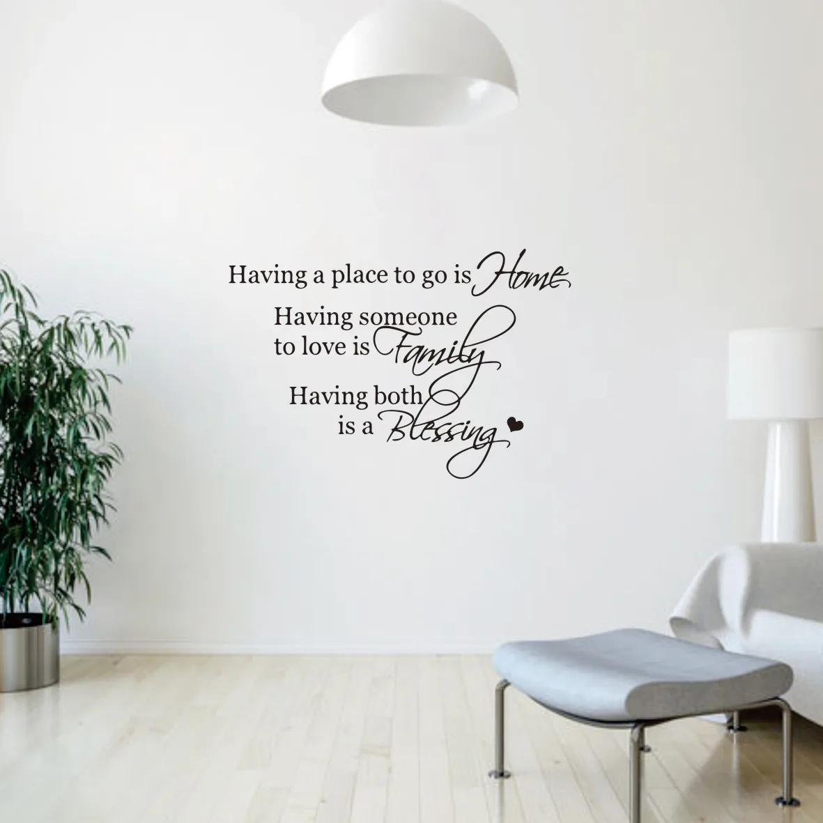 Family English”having-a-place-to-go-is-home“Art Wall Stickers Removable for Children Bedroom Living Room Decoration Wall Decals