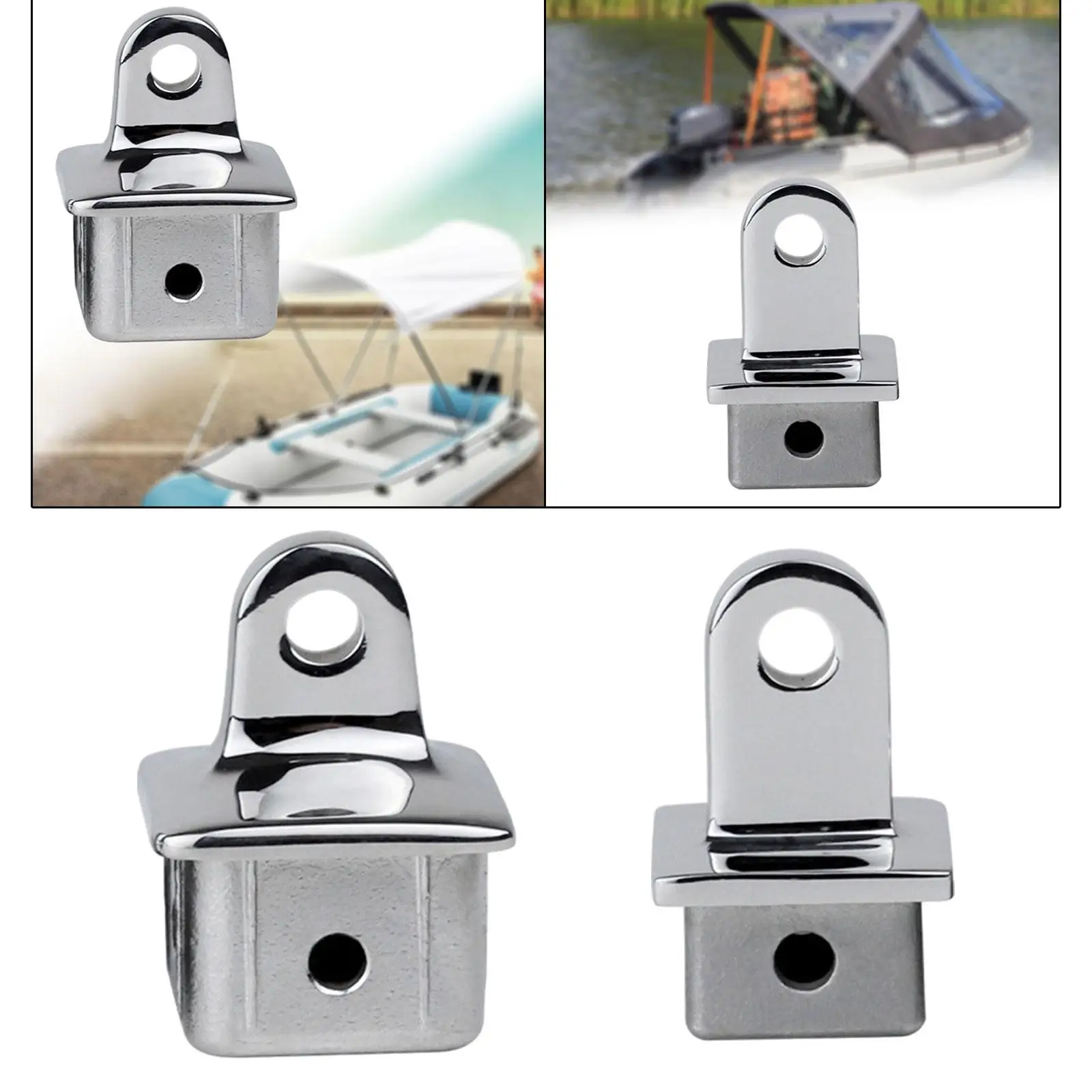 

Square Tubing Top Eye End Cap Hardware Marine Bimini Fitting for Water Sports