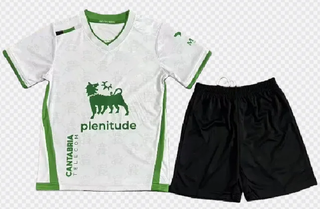 2025 nueva camisa caliente talla infantil Santander camiseta de carreras camisa impresa para mujeres y niños deportes casuales