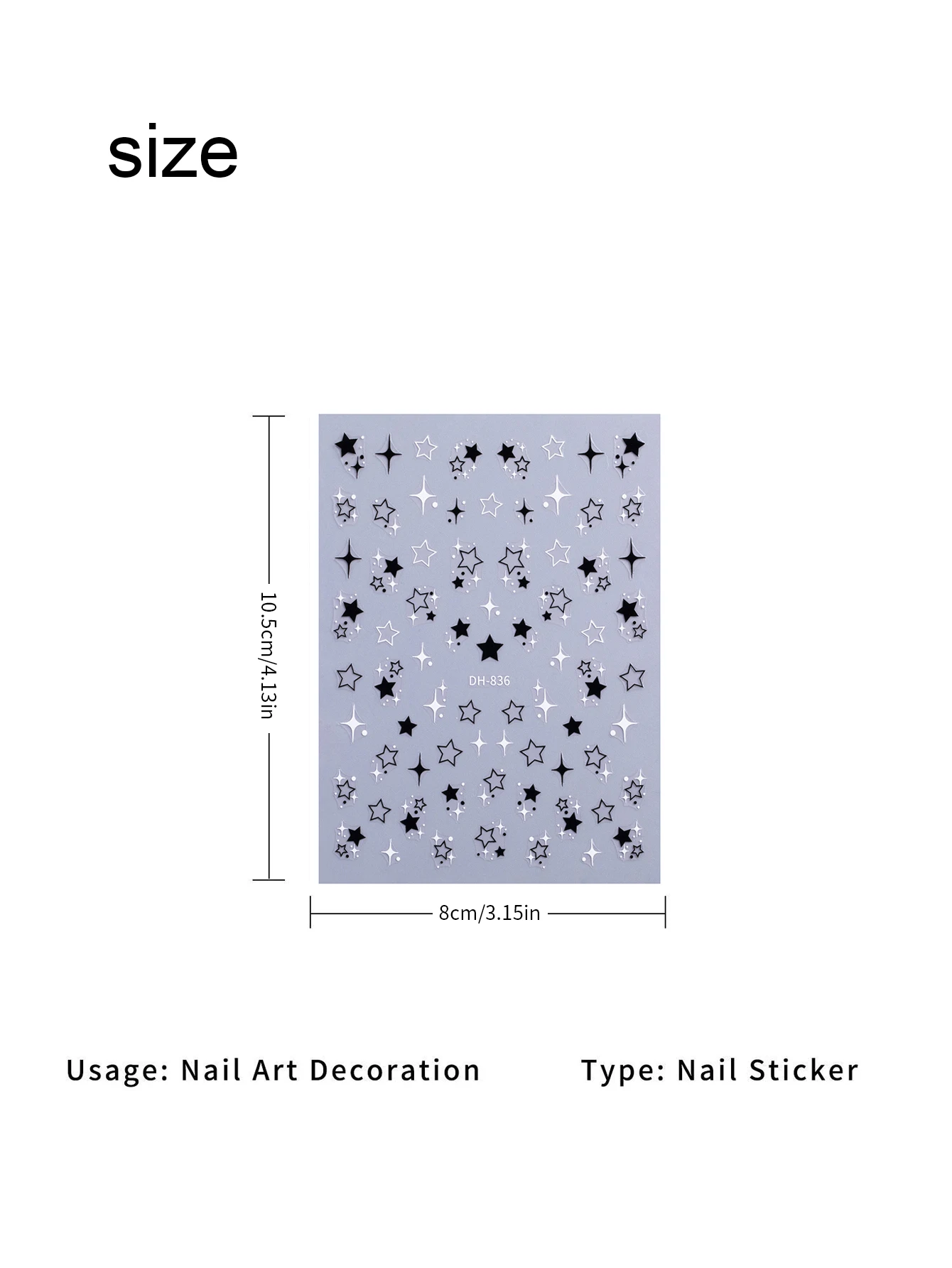 กลวงออกสติ๊กเกอร์ติดเล็บรูปดาวห้าแฉกที่เรียบง่ายพราวมือทาสีดอกไม้สติกเกอร์ทองและเงินกดร้อนรายการตกแต่ง