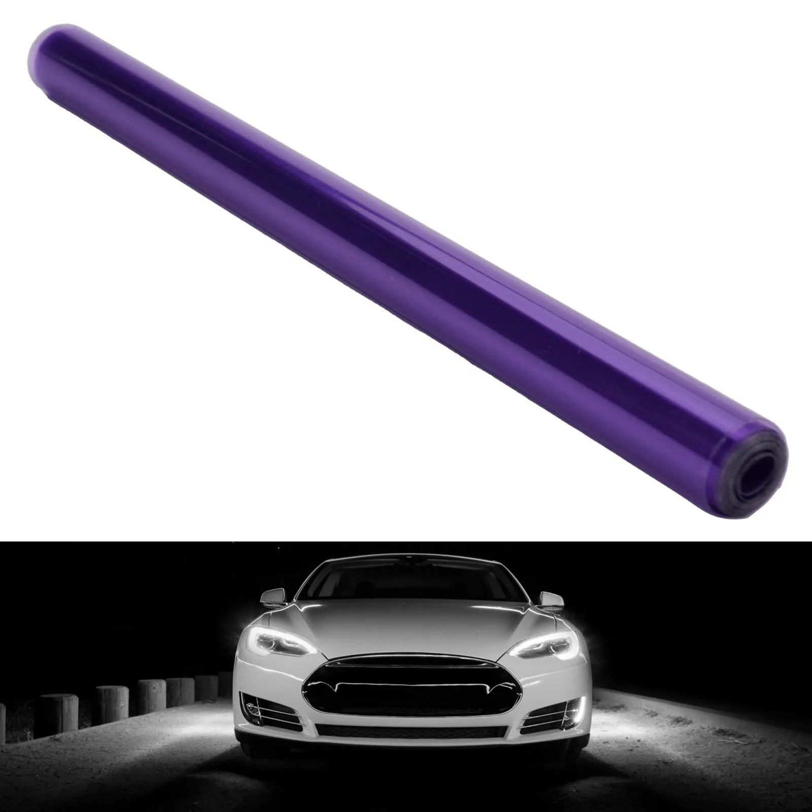 Protege y diseñe las luces de tu automóvil con un color morado, 12.0 x 60.0 in, humo, luz trasera, luz antiniebla, película opaca, envoltura de vinilo